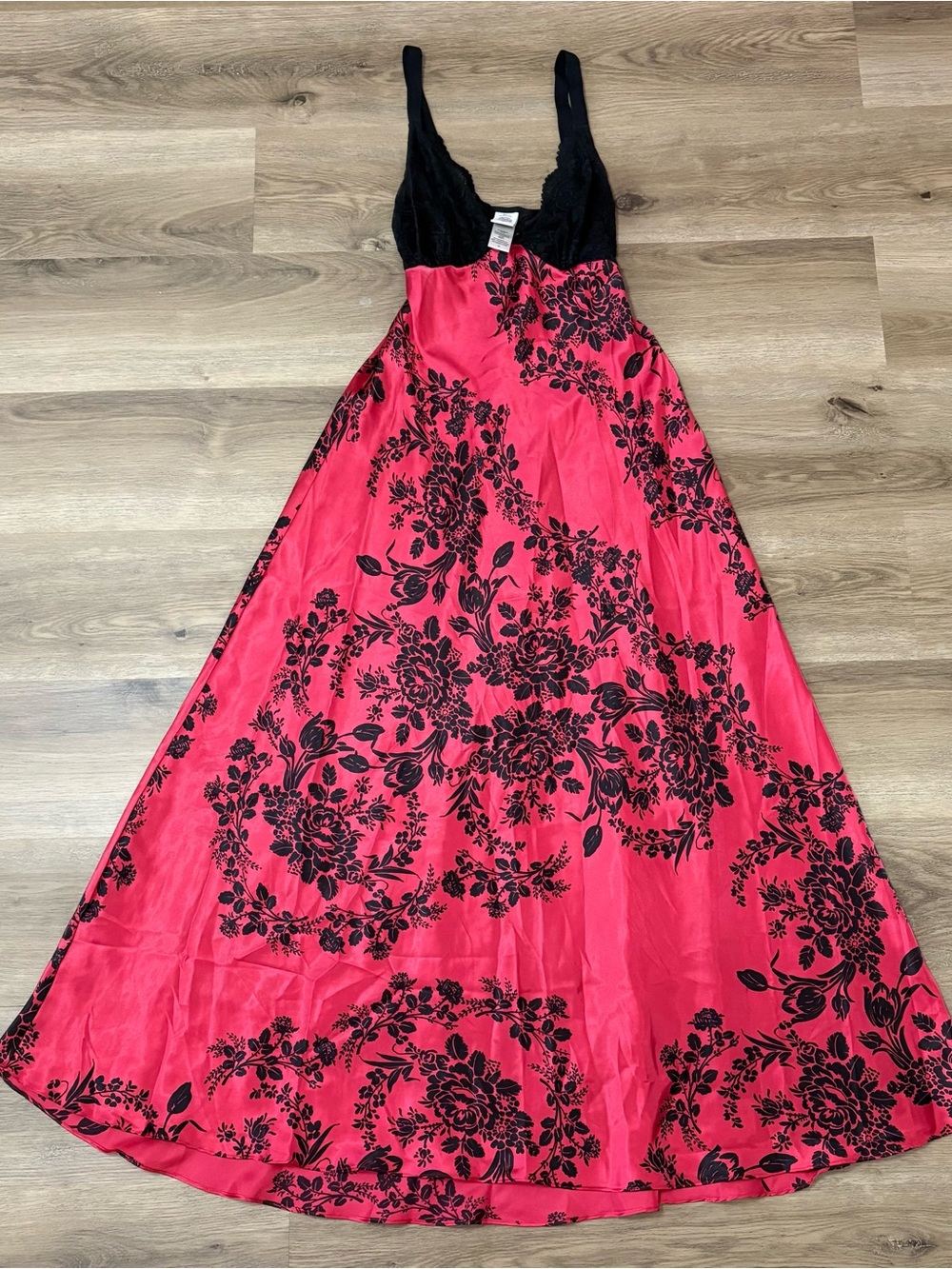 In Bloom Black & Red Floral Maxi Dress